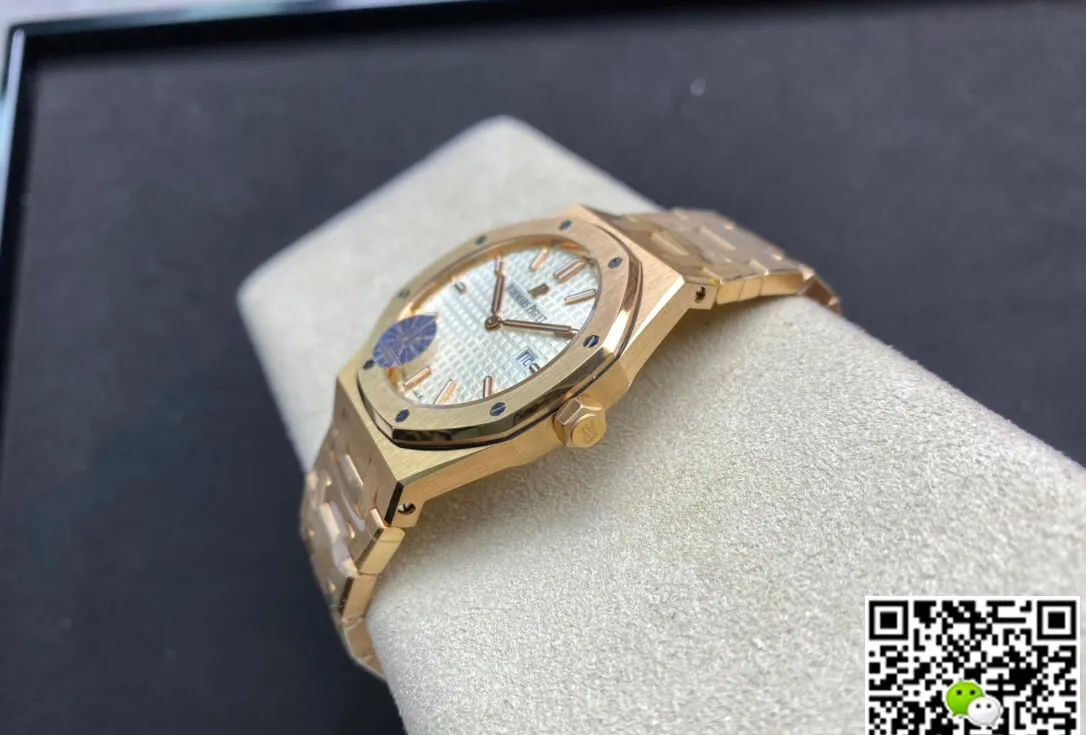 Audemars Piguet Royal Oak 67650OR.OO.1261OR.01 JF Factory 1:1 Best Edition Replica Watch White Dial Swiss Quartz